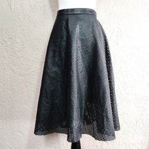 COPY - Catherine Malandrino Perforated Faux Leather Skirt
